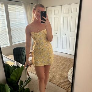 NWT - Rumor Yellow Floral Mini Dress